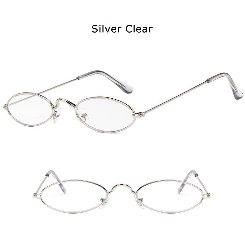 Cute Black Round Style Sun Glasses Design Retro Style Women Sunglasses New Vintage Oval Small Eyewear Metal Light Frame For Female