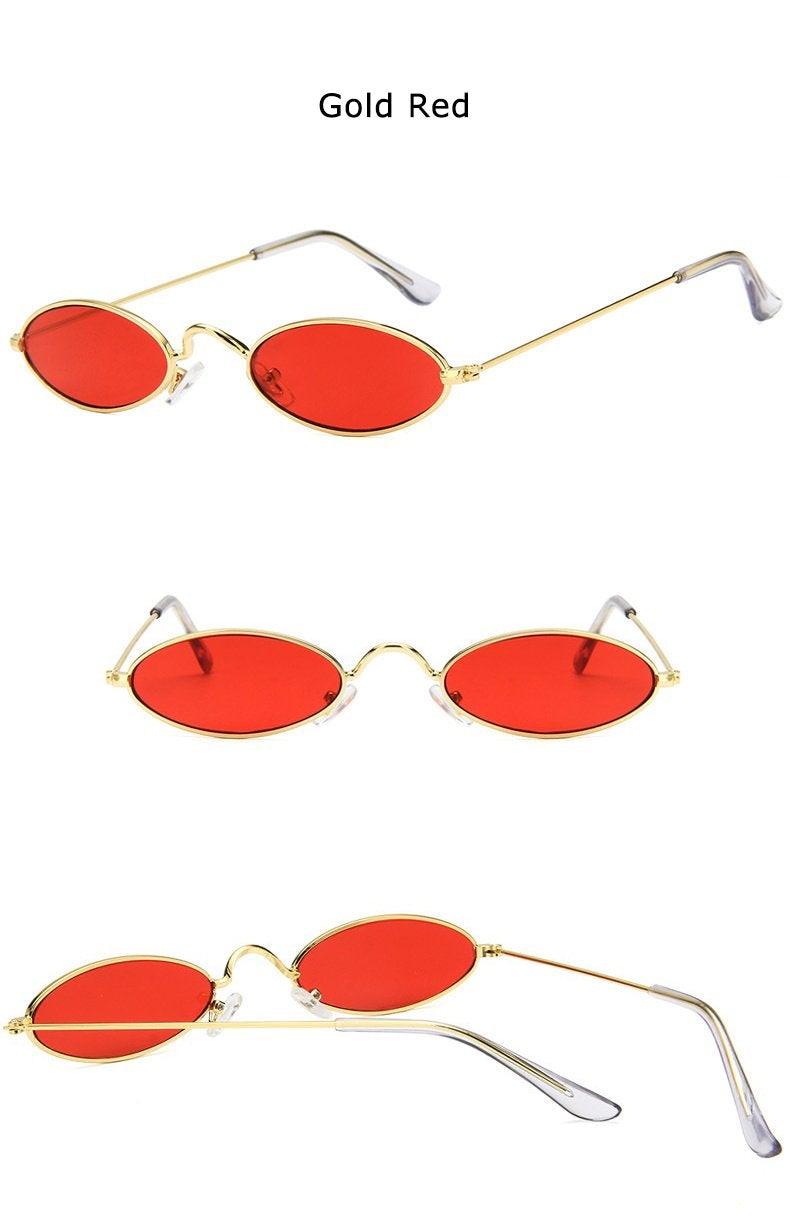 Cute Black Round Style Sun Glasses Design Retro Style Women Sunglasses New Vintage Oval Small Eyewear Metal Light Frame For Female