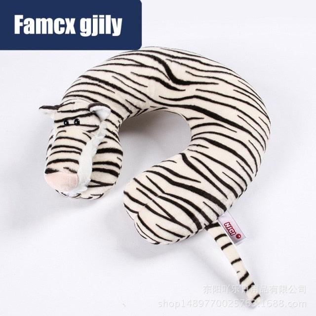 Cute Cartoon Animal U-shaped Memory Travel Pillow Neck Support Headrest Office Car Airplane Sleep  Soft Travel Neck Pillow Animal for Neck & Head Support Cute Wild Life Stuffed Pillow Accessory for Naps Novelty Stuffed Animal For Adults And Children