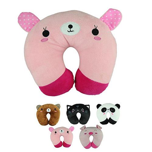 Cute Cartoon Animals U Shaped Pillow Travel Car Neck Rest Pillow Support Head Rest Cushion Panda Cat Bear Rabbit Pig Multi-Color Cartoon U Shaped Neck Pillow Comfortable Travel Pillow Inflatable Pillow Neck Pillow Lightweight Soft Pillows
