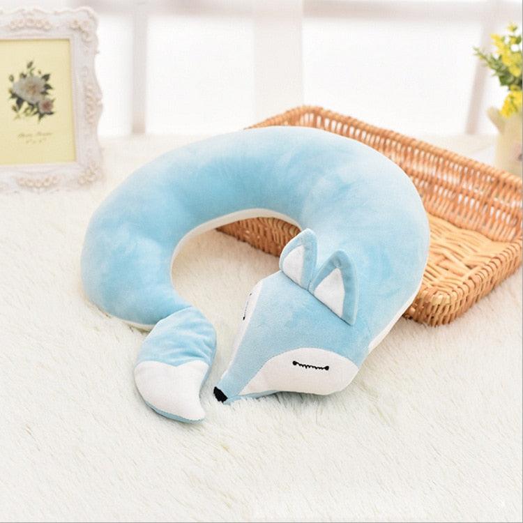 Cute Fox Animal Cotton Plush U Shape Neck Pillow Travel Car Home Pillow Nap Animal Pillow Health Care with Eye Mask Cute Fox U Shaped Neck Pillow for Car Airplane Traveling ,Animal Plush Stuffed Travel Pillow Travel Pillows Cartoon Planes Fox Animal