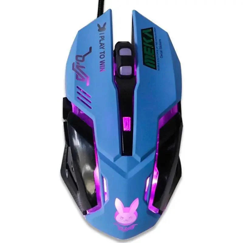 Cute Gaming USB Wired Mouse Girls Pink Computer Professional 2400 DPI Mouse Colorful Silent Mouse For PC