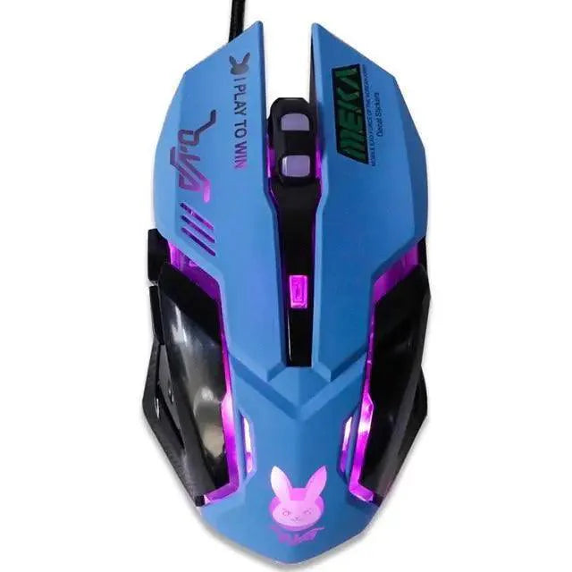 Cute Gaming USB Wired Mouse Girls Pink Computer Professional 2400 DPI Mouse Colorful Silent Mouse For PC