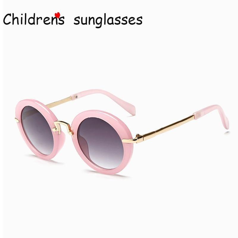 Cute Round Polarized Sunglasses for Kids Girls Boys UV400 Protection Fashionable &  Children's Sunglasses New Cute Baby Round Frame & Colorful Sunshade Mirror For Kids