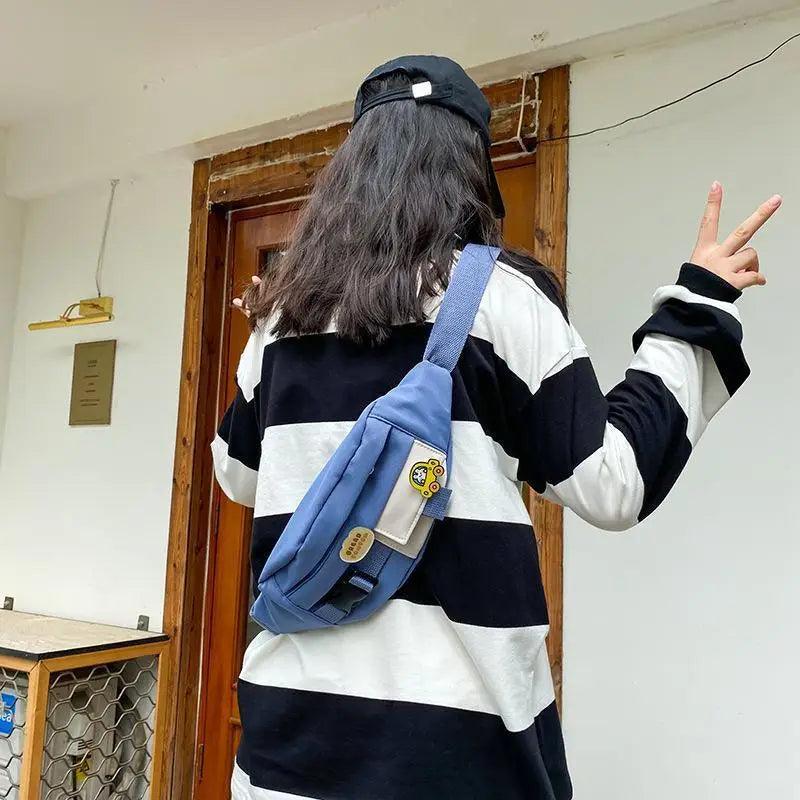 Cute Solid Color Fanny Pack For Girls Trendy Crossbody Chest Bag Belt Waist Packs Workout Traveling Dog Walking Casual Fashion Outdoor Waist Pack Bag Cool Fanny Packs