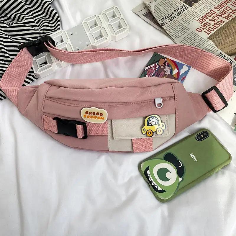 Cute Solid Color Fanny Pack For Girls Trendy Crossbody Chest Bag Belt Waist Packs Workout Traveling Dog Walking Casual Fashion Outdoor Waist Pack Bag Cool Fanny Packs