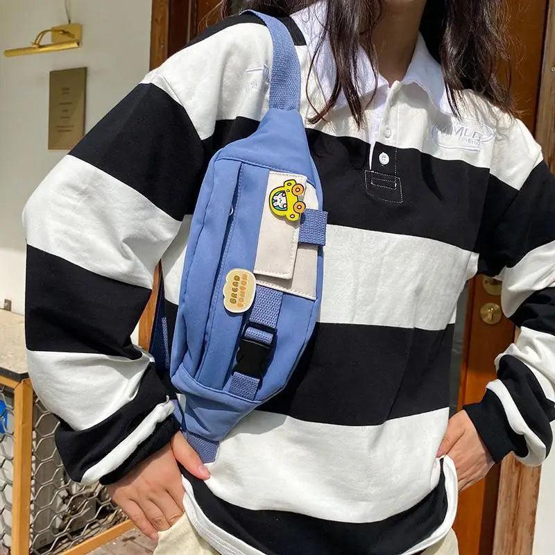 Cute Solid Color Fanny Pack For Girls Trendy Crossbody Chest Bag Belt Waist Packs Workout Traveling Dog Walking Casual Fashion Outdoor Waist Pack Bag Cool Fanny Packs