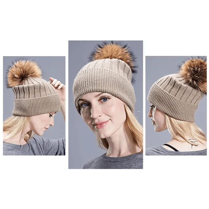 Cute Winter Warm Comfortable Cap Detachable Pom Pom Autumn Super Soft Fashionable Caps For Adults And Kids
