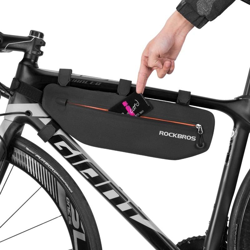 Cycling Bicycle Bags Top Tube Front Frame Bag Waterproof Road  Dirt-resistant Bike Accessories Bags  Bike Frame Bag Waterproof Bike Elegant Design Bag Bicycle Under Top Tube Bag Corner Pouch Storage Bag For Cycling Accessories