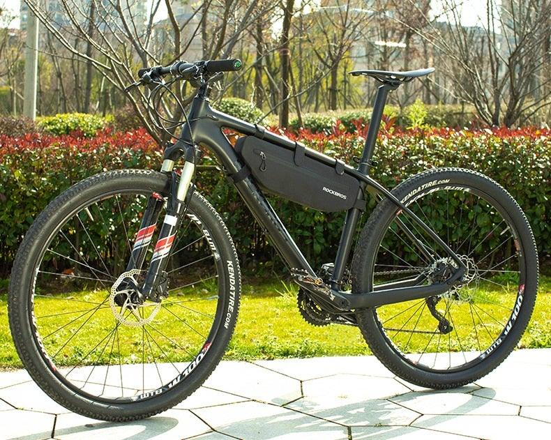 Cycling Bicycle Bags Top Tube Front Frame Bag Waterproof Road  Dirt-resistant Bike Accessories Bags  Bike Frame Bag Waterproof Bike Elegant Design Bag Bicycle Under Top Tube Bag Corner Pouch Storage Bag For Cycling Accessories