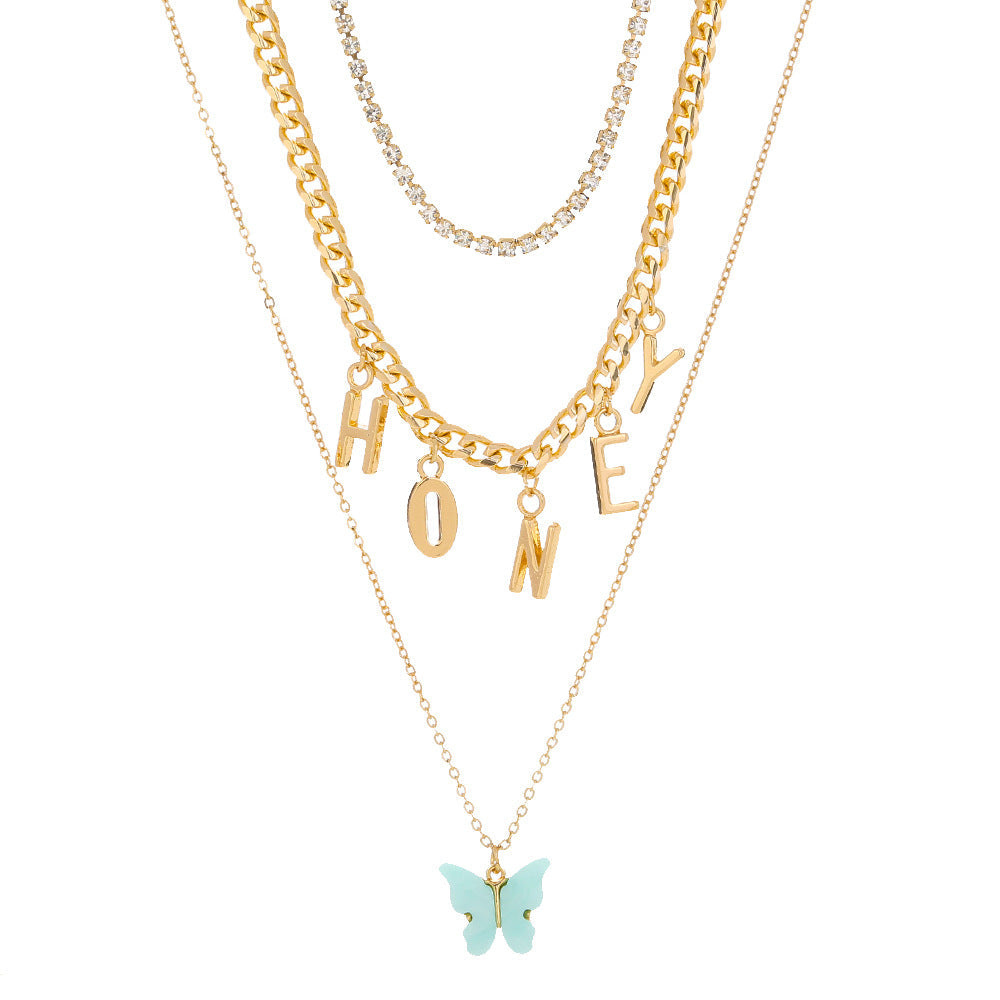 Creative New Product Retro Cold Wind Butterfly Necklace