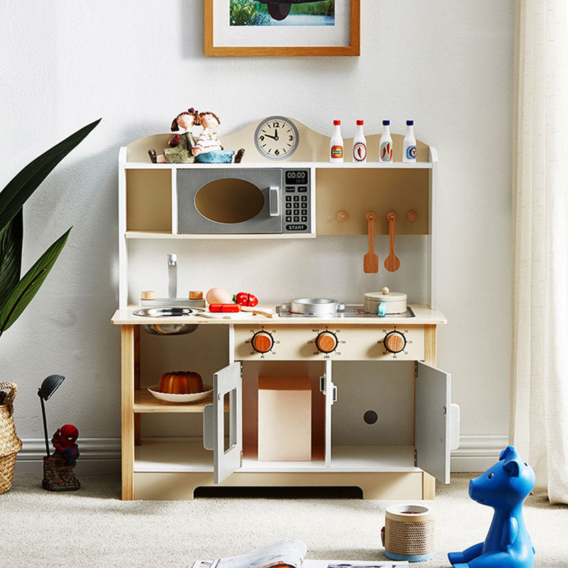 Childrens Pretend Play Toy Wooden Simulation Kitchen Set