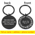 Round Metal Pet Brand Titanium Steel Brand