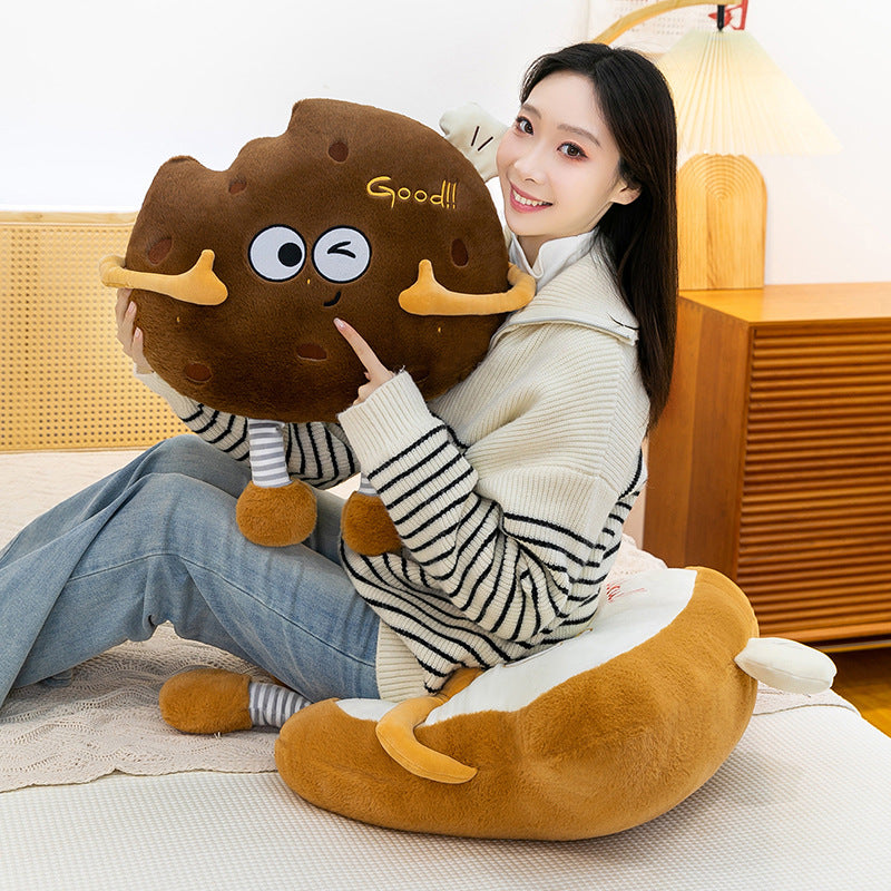 Large Waist Cushion Nap Pillow A Plush Toast Toy