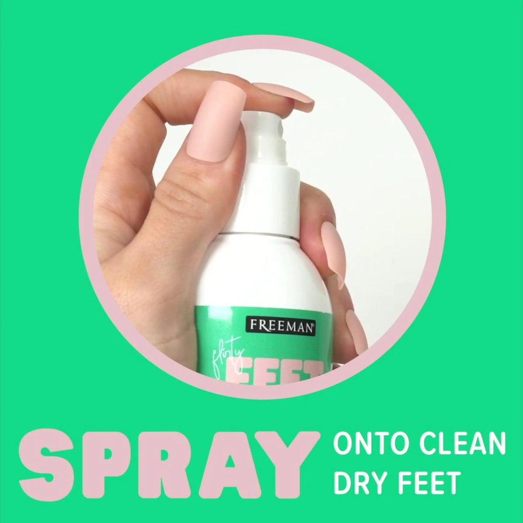 Freeman Flirty Feet Coconut and Aloe Instant Peeling Foot Spray, Softening Foot Peel Mask Exfoliates & Removes Dead Skin, Moisturizes Dry Feet, Clean Ingredients, 4 fl.oz./ 118 ml Bottle (Pack of 2) 4 Fl Oz (Pack of 2) Foot Peel Spray, 1 Count