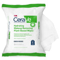 CeraVe Hydrating Facial Cleansing Makeup Remover Wipes| Plant Based Face Biodegradable in Home Compost| Wash Cloth| Suitable for Sensitive Skin| Fragrance-free Non-comedogenic| 25 Count