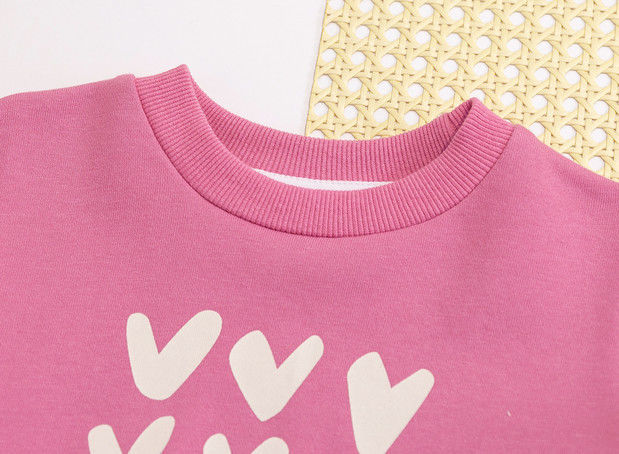 Girls' 2026 Spring Collection New Style Top - Cute And Casual Pullover Hooded Shirt For Children - Children's Heart-shaped Collar Sweatshirt