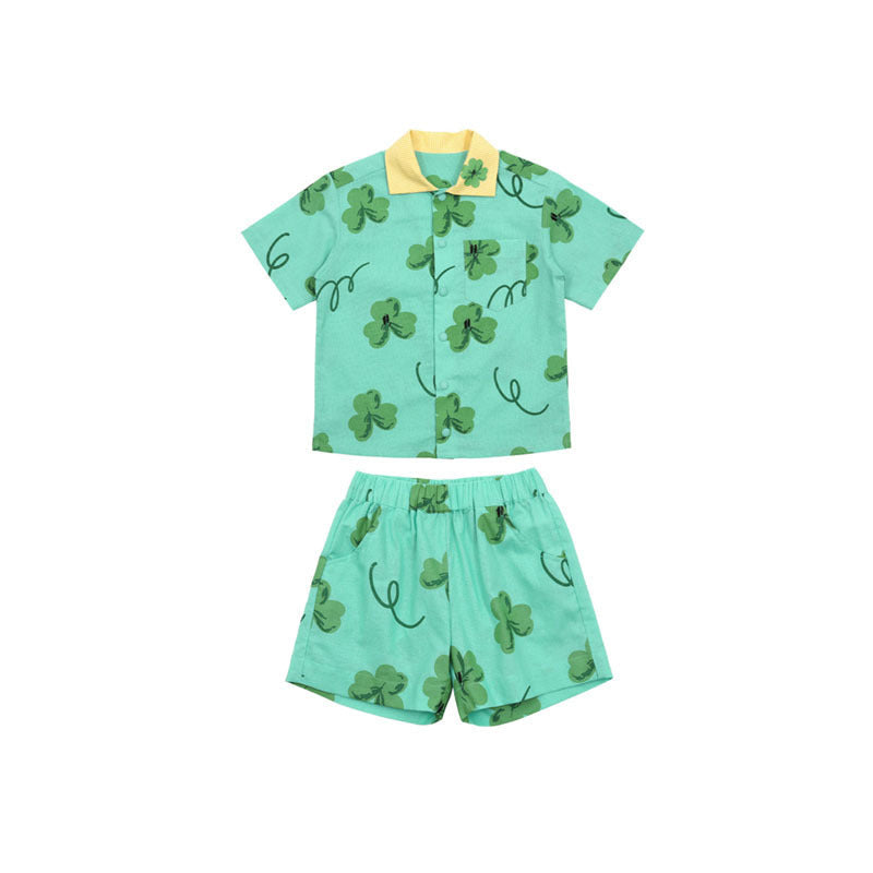 Fashion Printed T-shirt Shorts For Boys And Girls