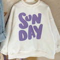 Loose Casual Long-sleeved Terry Sweater With Foreign Letters