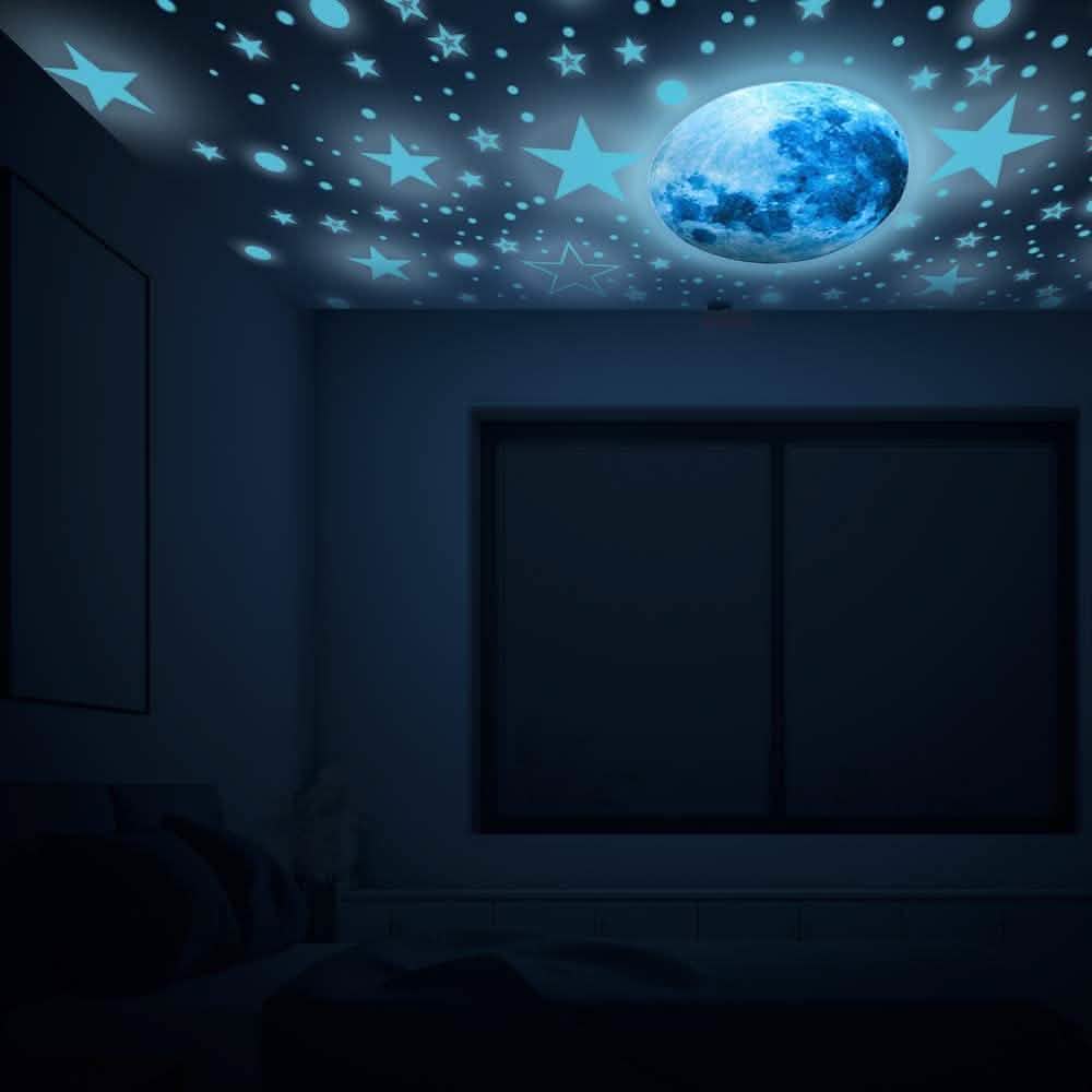 Dark Star Glow and Moon Wall Sticker