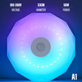 Bluetooth Ceiling Lamp Intelligent RGB Colorful Music