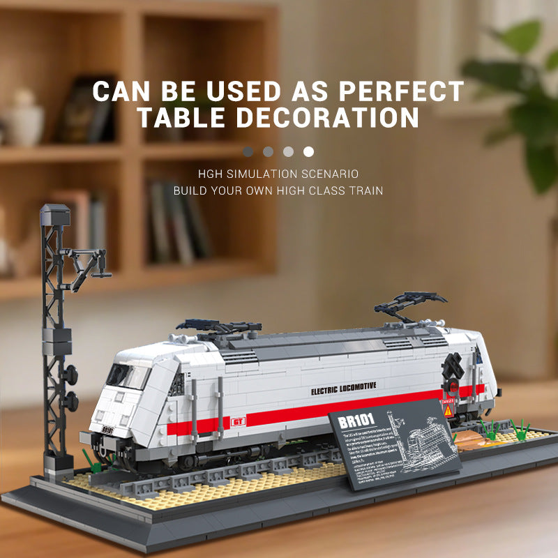 Steam Train Building Block Static Model Puzzle Assembly Toy