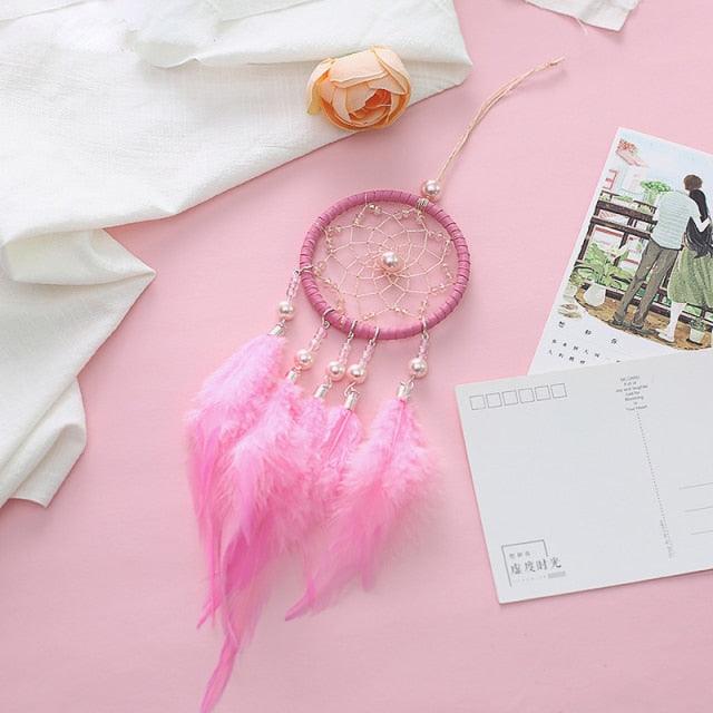 Decoration Home Dream Catchers Hanging Wall Decor Art Pendant Handmade Traditional White Cloud Dream Catcher With Led String Lights Wall Hanging Kids Room Decor Nursery Wall Art Ornament Decor Craft Gift Cute Wind Chimes National Feather Kids Girls