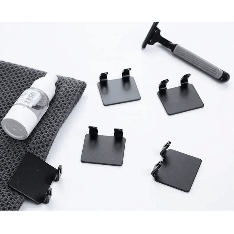 Decorative Hook 2 Pcs Punch Free Razor Holder Storage Hook Wall Men Shaving Shaver Shelf Bathroom Razor Rack Wall Bathroom Accessories