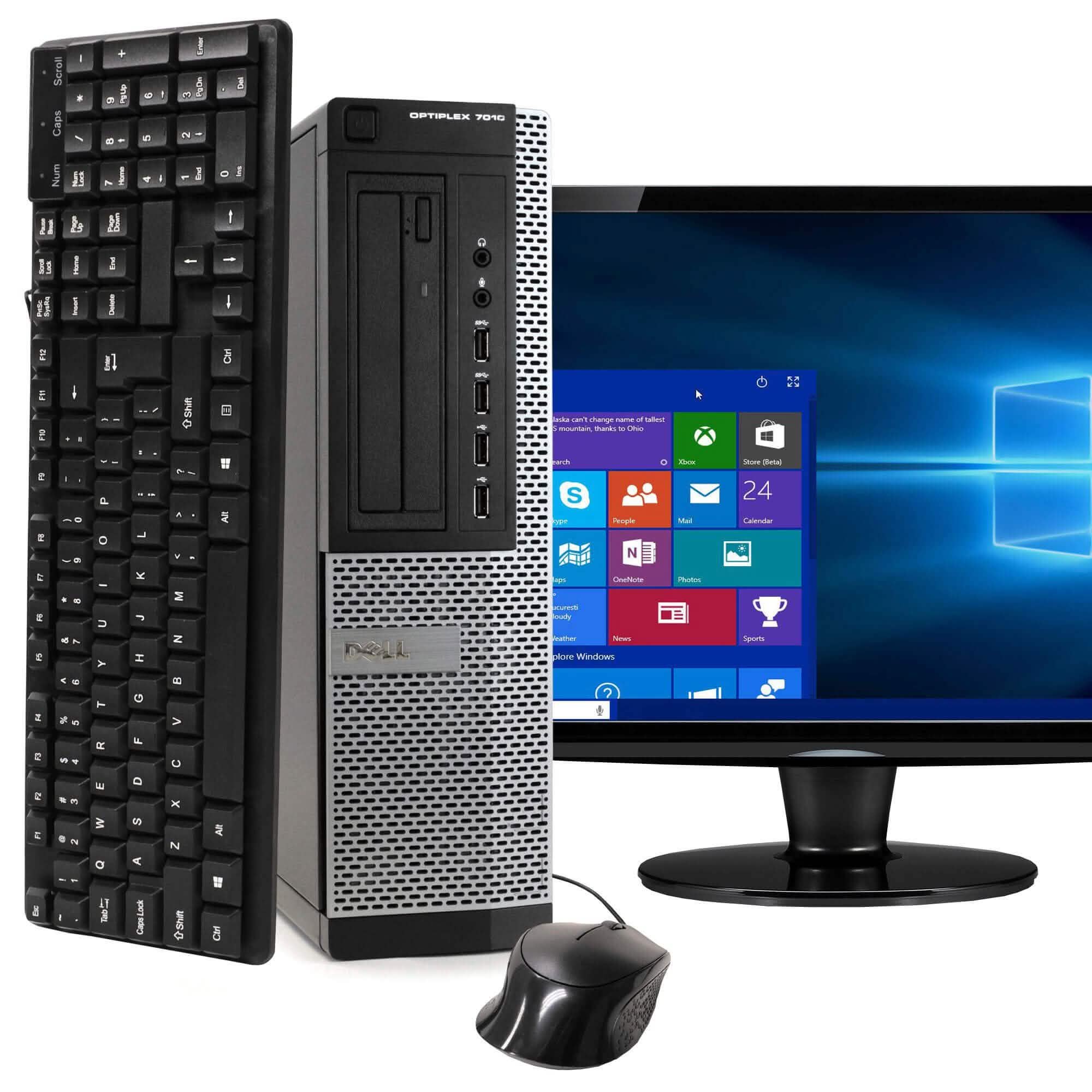 Dell OptiPlex 7010 Desktop Computer PC with 19" Monitor and Windows 10 (Refurbished)