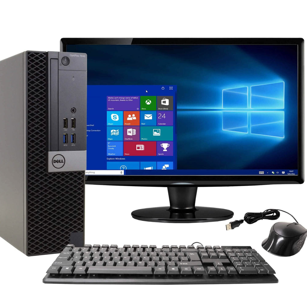 Dell OptiPlex 7040 Desktop Computer PC 22” Widescreen Screen (Refurbished)