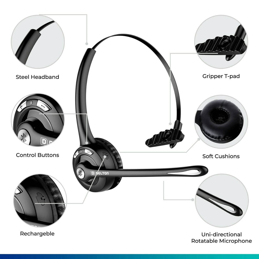 Delton On-Ear Bluetooth Headphone with Microphone
