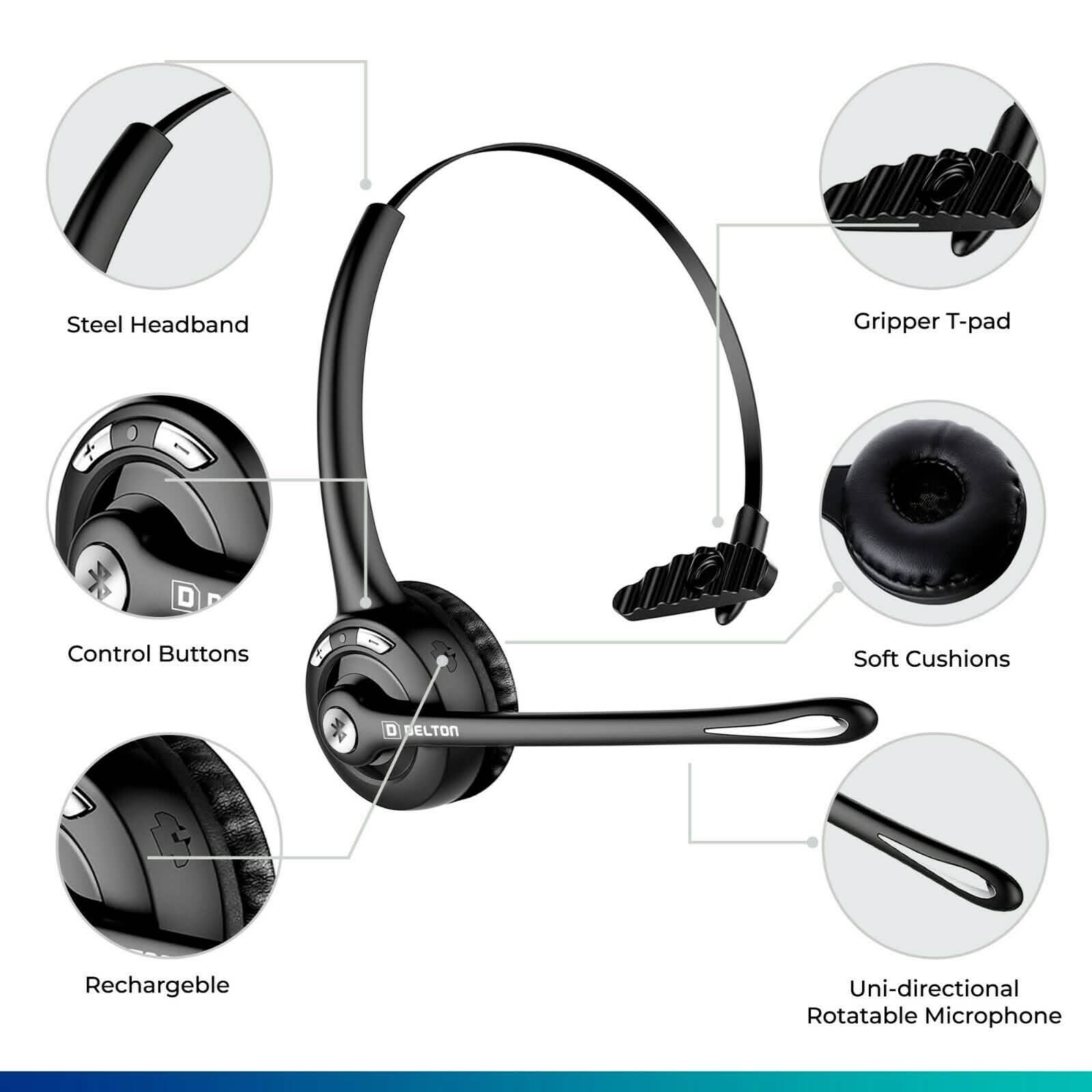 Delton On-Ear Bluetooth Headphone with Microphone