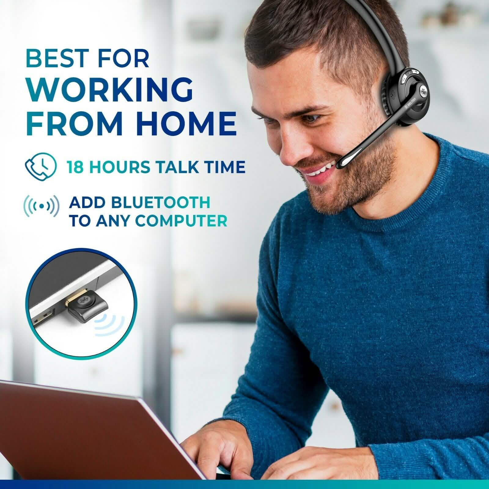 Delton On-Ear Bluetooth Headphone with Microphone
