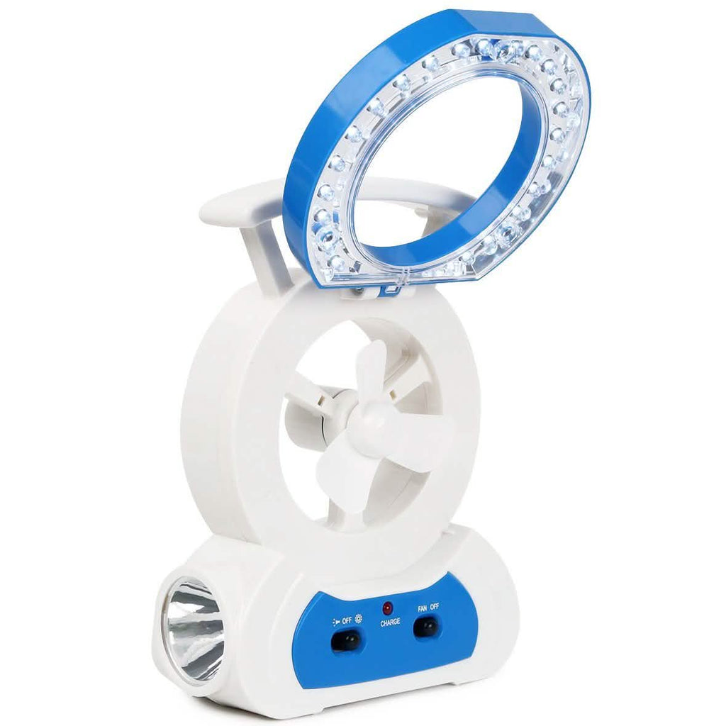 Desk Cooling Fan with 180 Degree Adjustable LED Lamp