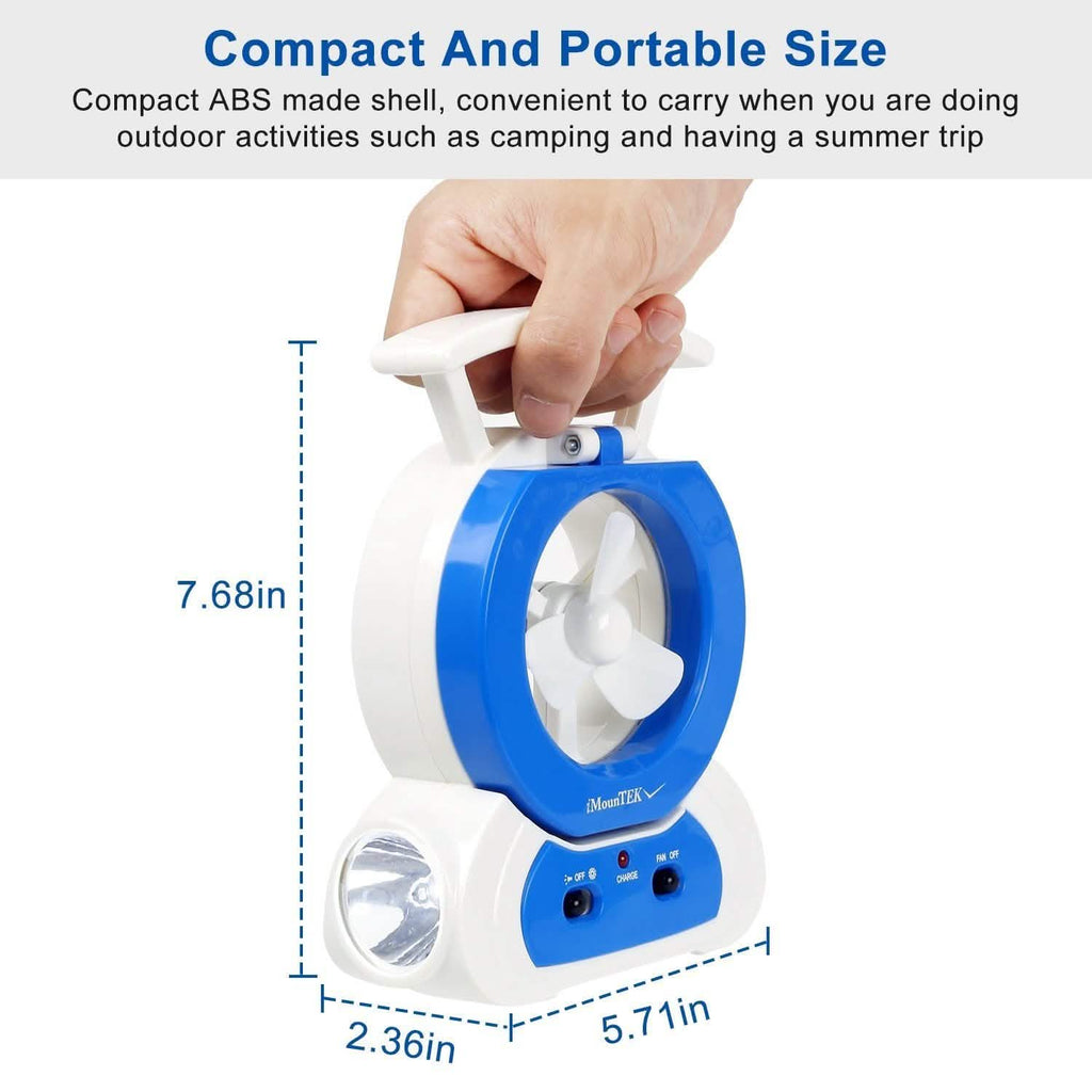 Desk Cooling Fan with 180 Degree Adjustable LED Lamp