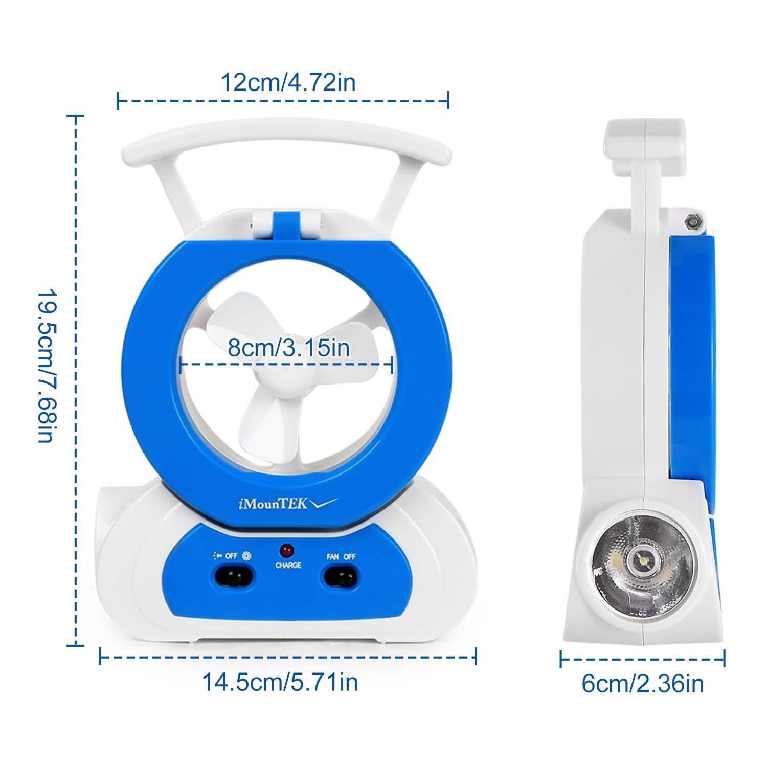Desk Cooling Fan with 180 Degree Adjustable LED Lamp