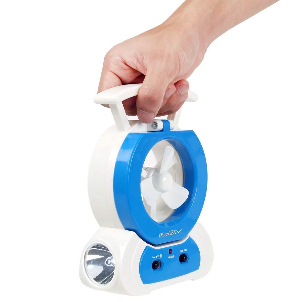 Desk Cooling Fan with 180 Degree Adjustable LED Lamp
