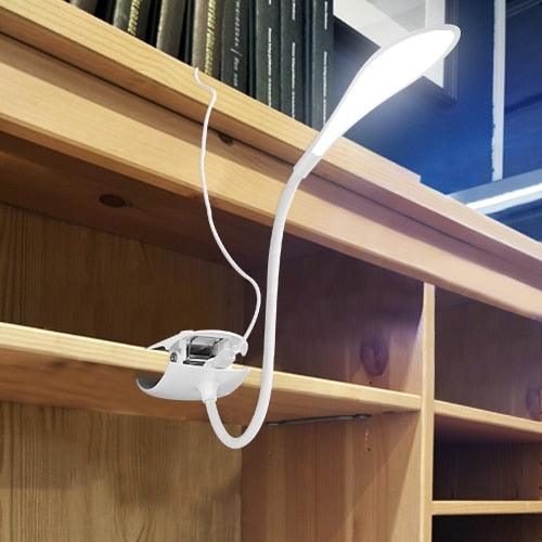 Desk Lamp USB Led Table Lamp 14 LED Table Lamp with Clip Bed Reading Book Light LED Desk Lamp Table Touch 3 Modes Blue Decorative Table Lamp Cute Study Lamps for Bedroom Décor