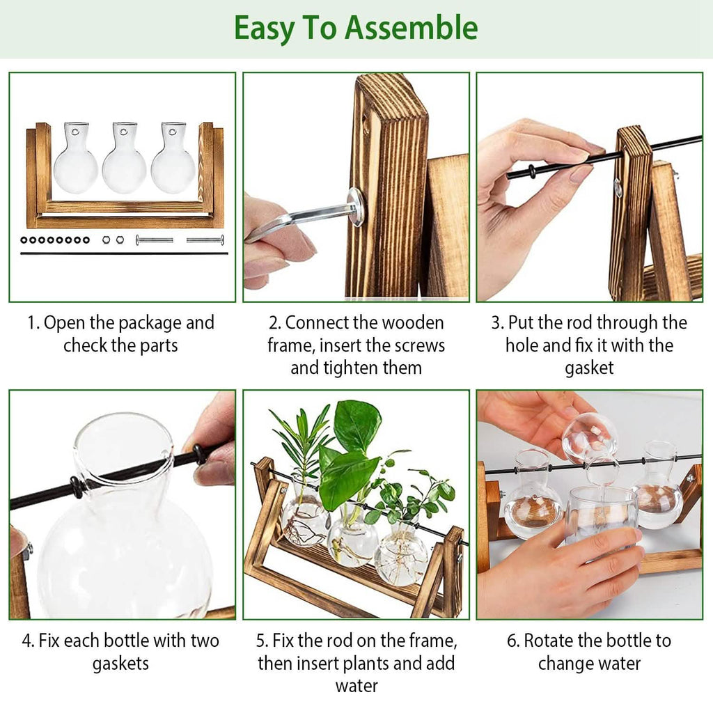 Desktop Glass Bulb Planter