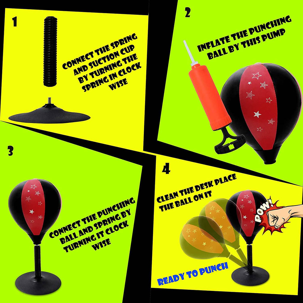 Desktop Punching Sports Ball with Stand and Pump