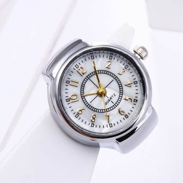 Dial Quartz Watch Creative Steel Cool Elastic Quartz Finger Ring Watch