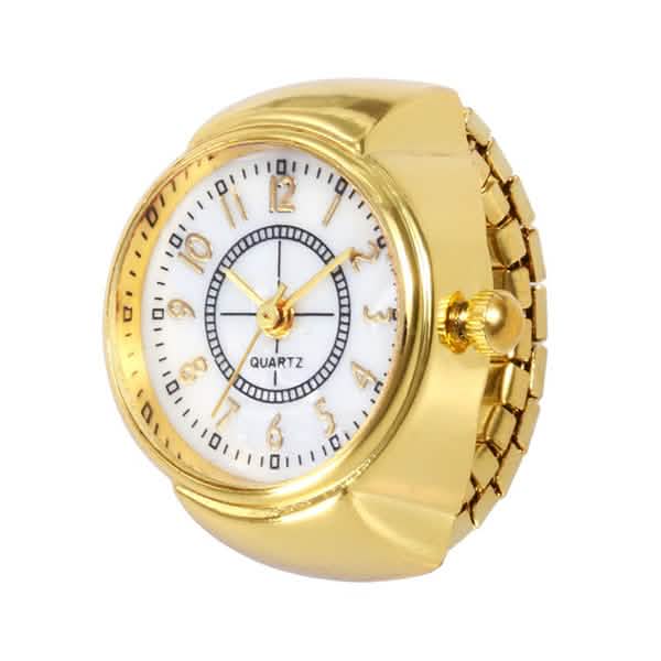 Dial Quartz Watch Creative Steel Cool Elastic Quartz Finger Ring Watch