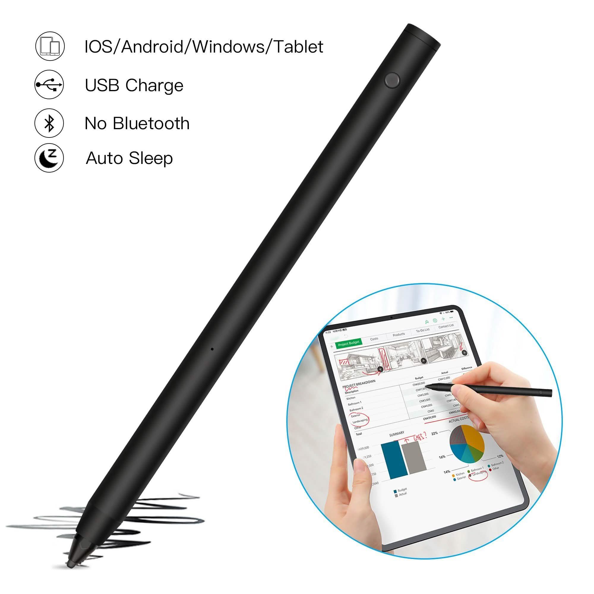 Digital Active Stylus Pen Pencil For iPad Android TouchScreen Fine Tip 1.5mm