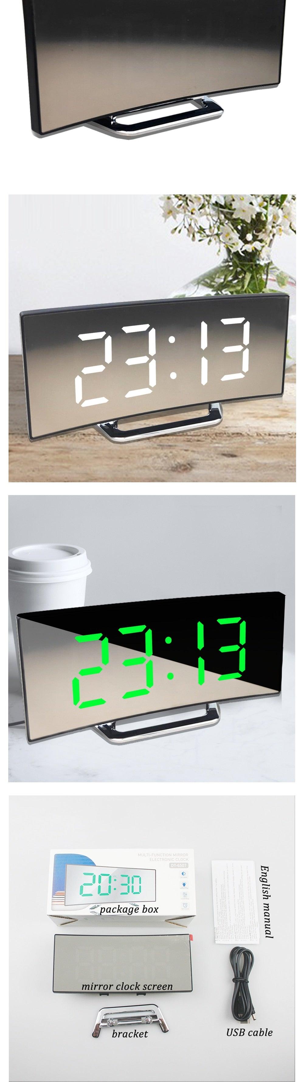 Digital Alarm Clock Alarm Clocks Adjustable Volume Alarm Clock for Bedroom Electronic 7 Inch Number Desktop Alarm Clocks For Kids Bedroom LED Screen  for Kids Bedroom Temperature Snooze Function Desk Table Clock LED Clock Electronic Watch Table