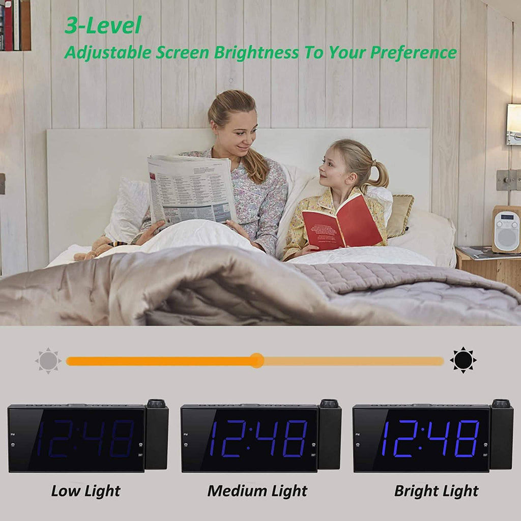 Digital Alarm Clock with Projection