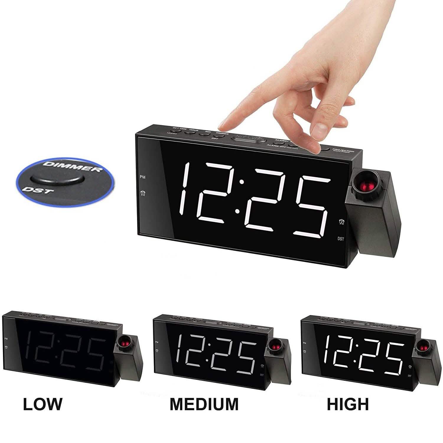 Digital Alarm Clock with Projection