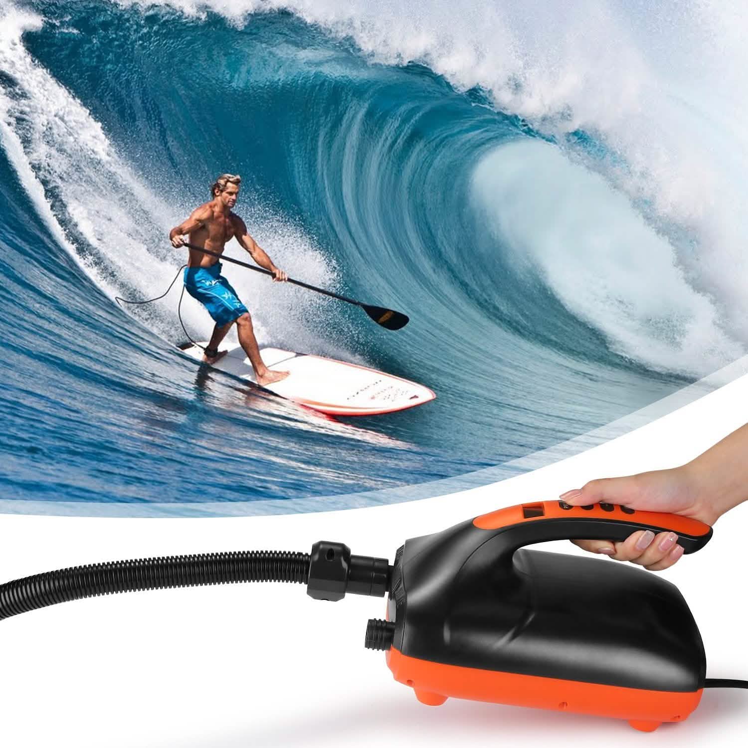 Digital Electric Air Pump Intelligent Dual Stage & Auto-Off Function for Paddle Boards Inflatable Boat Kayaks