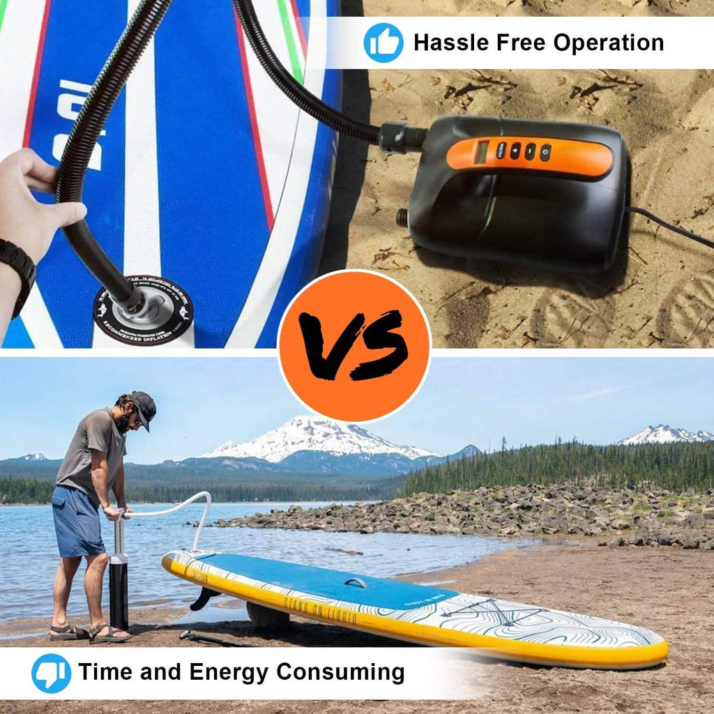 Digital Electric Air Pump Intelligent Dual Stage & Auto-Off Function for Paddle Boards Inflatable Boat Kayaks