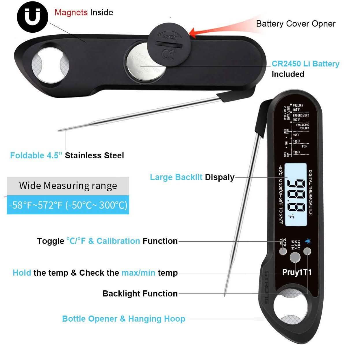 Digital Instant Read Meat Thermometer
