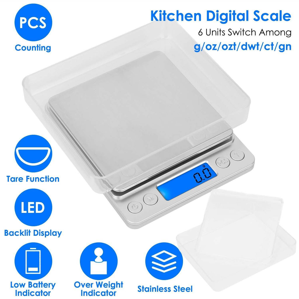 Digital Kitchen Scale with Dual Trays